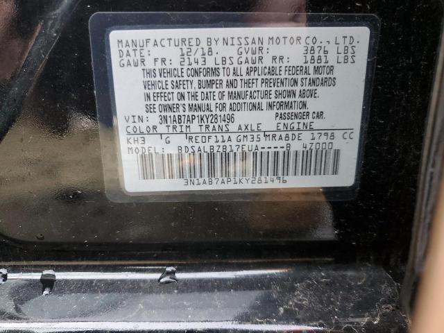 Photo 12 VIN: 3N1AB7AP1KY281496 - NISSAN SENTRA S 