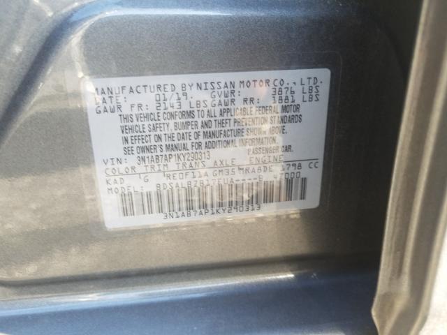 Photo 9 VIN: 3N1AB7AP1KY290313 - NISSAN SENTRA S 