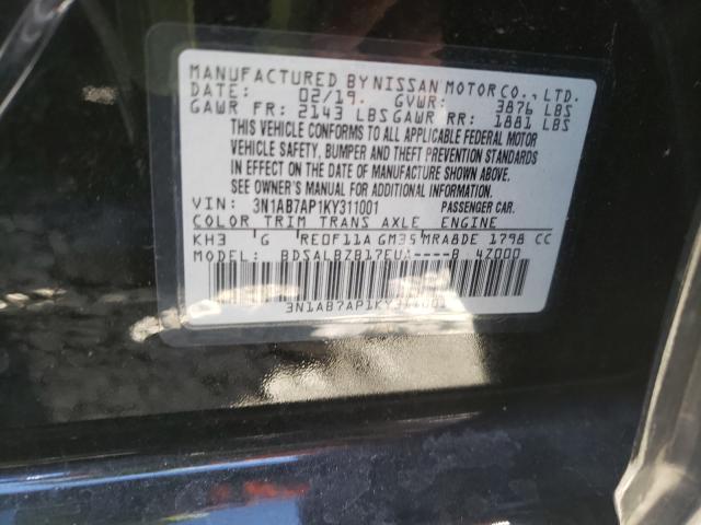 Photo 9 VIN: 3N1AB7AP1KY311001 - NISSAN SENTRA S 