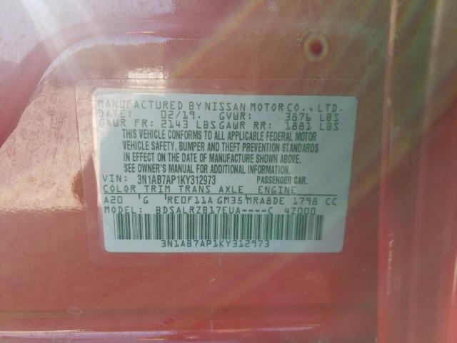 Photo 9 VIN: 3N1AB7AP1KY312973 - NISSAN SENTRA S 