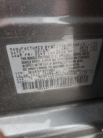 Photo 11 VIN: 3N1AB7AP1KY316201 - NISSAN SENTRA 