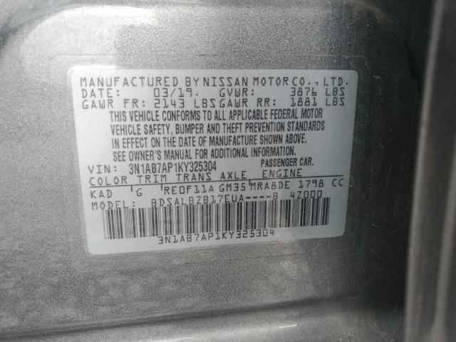 Photo 11 VIN: 3N1AB7AP1KY325304 - NISSAN SENTRA S 