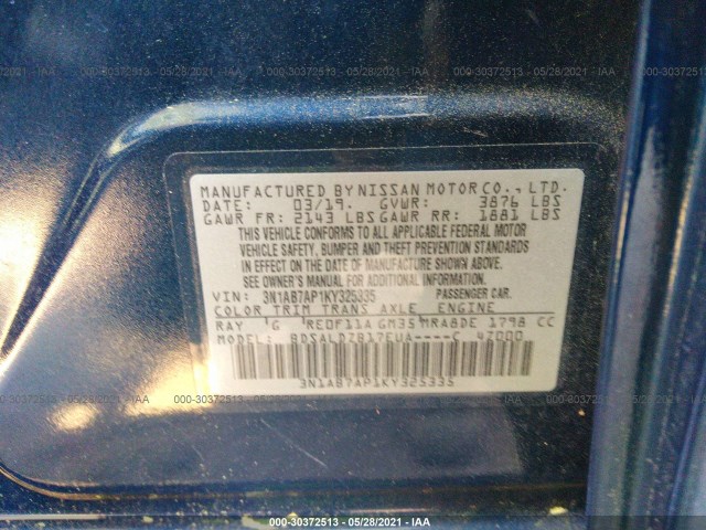 Photo 8 VIN: 3N1AB7AP1KY325335 - NISSAN SENTRA 