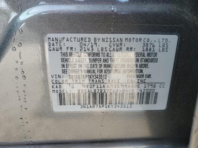 Photo 11 VIN: 3N1AB7AP1KY343513 - NISSAN SENTRA S 