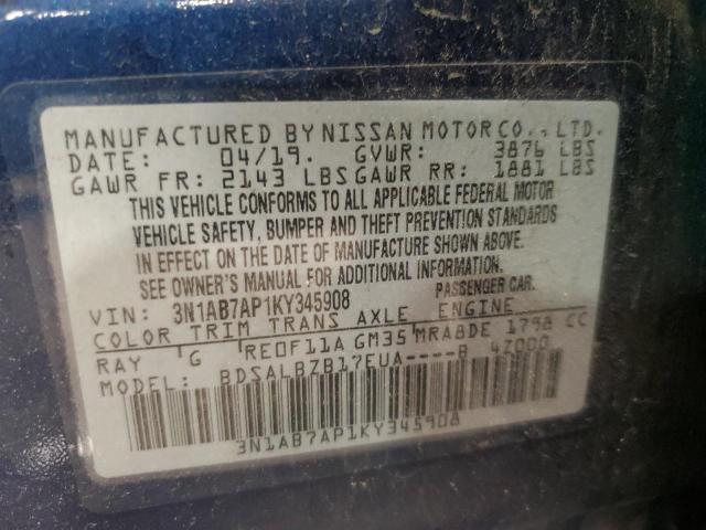 Photo 11 VIN: 3N1AB7AP1KY345908 - NISSAN SENTRA 