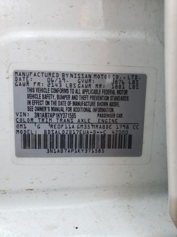 Photo 11 VIN: 3N1AB7AP1KY371585 - NISSAN SENTRA S 