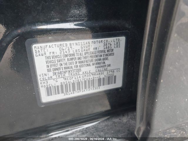 Photo 8 VIN: 3N1AB7AP1KY373305 - NISSAN SENTRA 