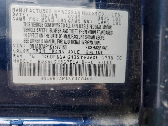 Photo 12 VIN: 3N1AB7AP1KY377063 - NISSAN SENTRA 