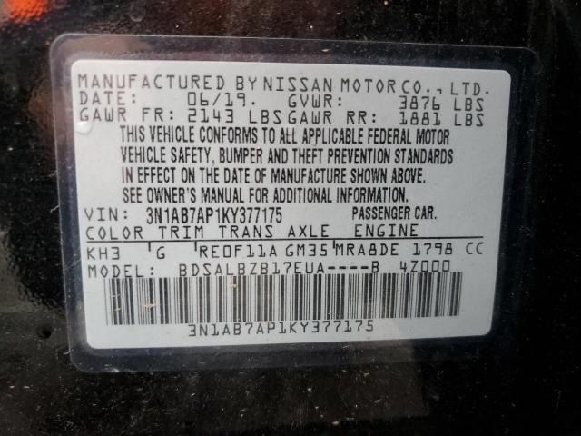 Photo 9 VIN: 3N1AB7AP1KY377175 - NISSAN SENTRA S 