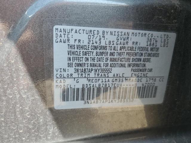 Photo 11 VIN: 3N1AB7AP1KY385552 - NISSAN SENTRA S 