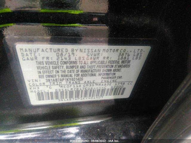 Photo 8 VIN: 3N1AB7AP1KY401409 - NISSAN SENTRA 