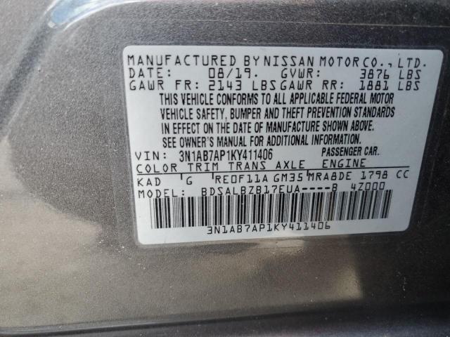 Photo 12 VIN: 3N1AB7AP1KY411406 - NISSAN SENTRA 