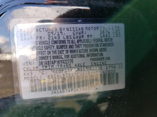 Photo 11 VIN: 3N1AB7AP1KY422776 - NISSAN SENTRA S 