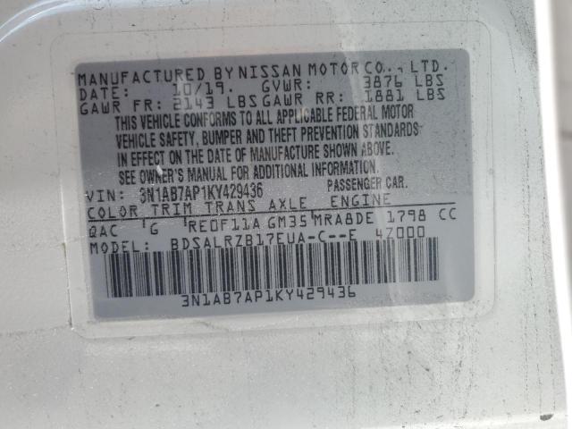 Photo 11 VIN: 3N1AB7AP1KY429436 - NISSAN SENTRA S 