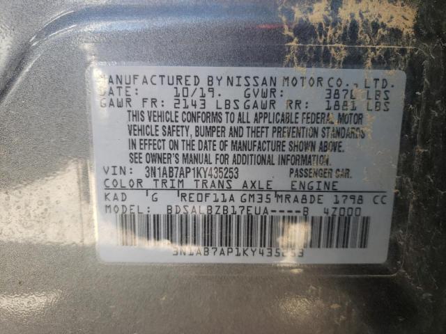 Photo 11 VIN: 3N1AB7AP1KY435253 - NISSAN SENTRA S 