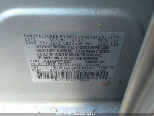 Photo 8 VIN: 3N1AB7AP1KY440131 - NISSAN SENTRA 