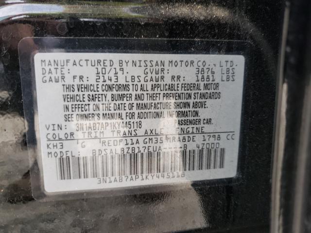 Photo 9 VIN: 3N1AB7AP1KY445118 - NISSAN SENTRA S 