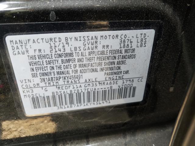 Photo 9 VIN: 3N1AB7AP1KY456491 - NISSAN SENTRA S 