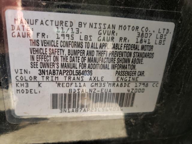 Photo 9 VIN: 3N1AB7AP2DL564036 - NISSAN SENTRA S 