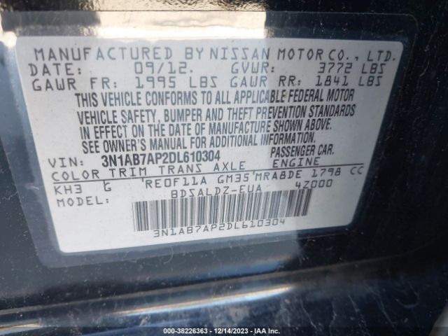 Photo 8 VIN: 3N1AB7AP2DL610304 - NISSAN SENTRA 