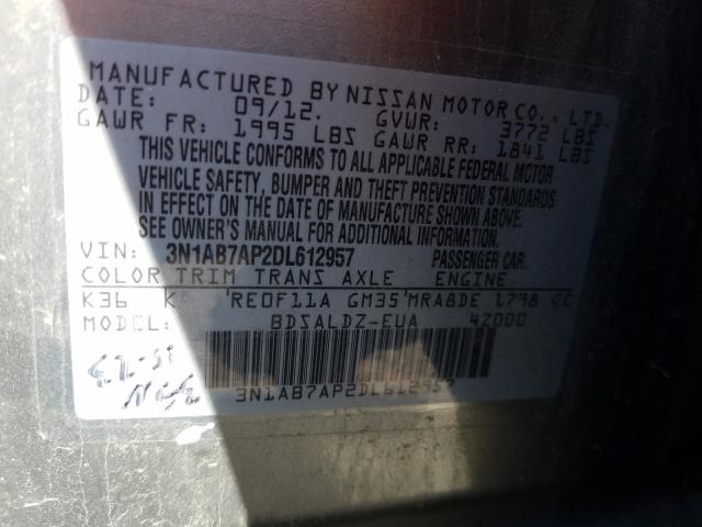 Photo 9 VIN: 3N1AB7AP2DL612957 - NISSAN SENTRA S 