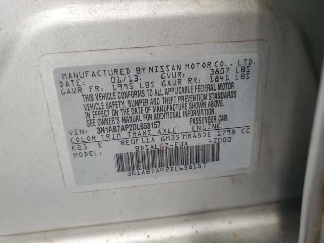 Photo 9 VIN: 3N1AB7AP2DL658157 - NISSAN SENTRA S 