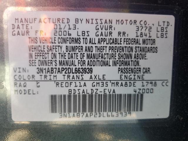 Photo 12 VIN: 3N1AB7AP2DL663939 - NISSAN SENTRA S 