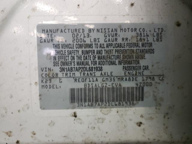 Photo 9 VIN: 3N1AB7AP2DL681938 - NISSAN SENTRA S 