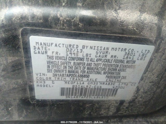 Photo 8 VIN: 3N1AB7AP2DL686850 - NISSAN SENTRA 