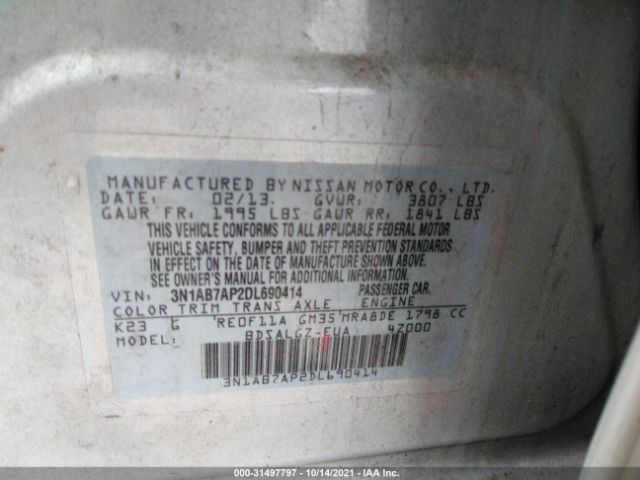 Photo 8 VIN: 3N1AB7AP2DL690414 - NISSAN SENTRA 