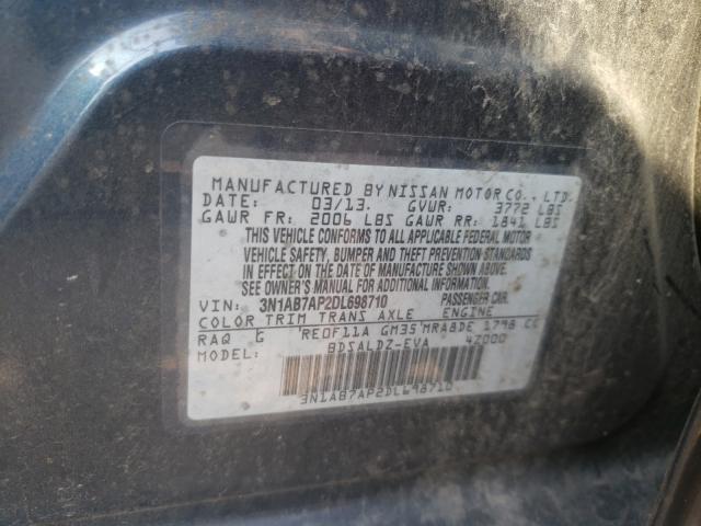 Photo 9 VIN: 3N1AB7AP2DL698710 - NISSAN SENTRA S 