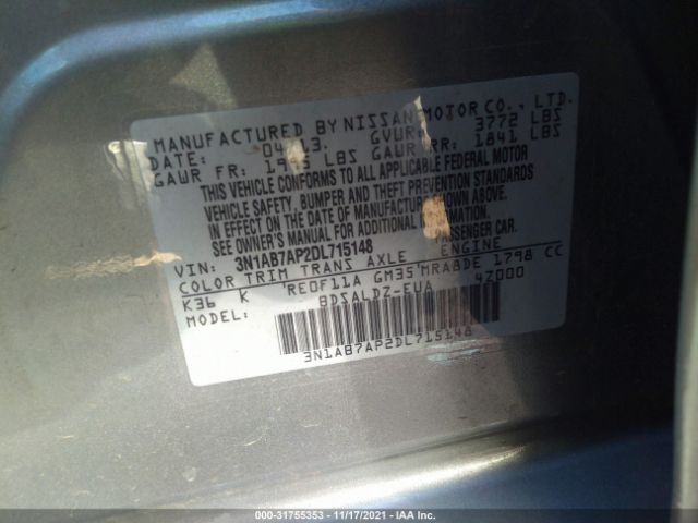 Photo 8 VIN: 3N1AB7AP2DL715148 - NISSAN SENTRA 