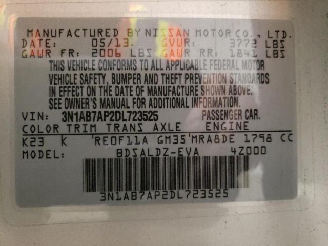 Photo 9 VIN: 3N1AB7AP2DL723525 - NISSAN SENTRA S 