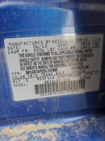 Photo 12 VIN: 3N1AB7AP2DL747890 - NISSAN SENTRA 