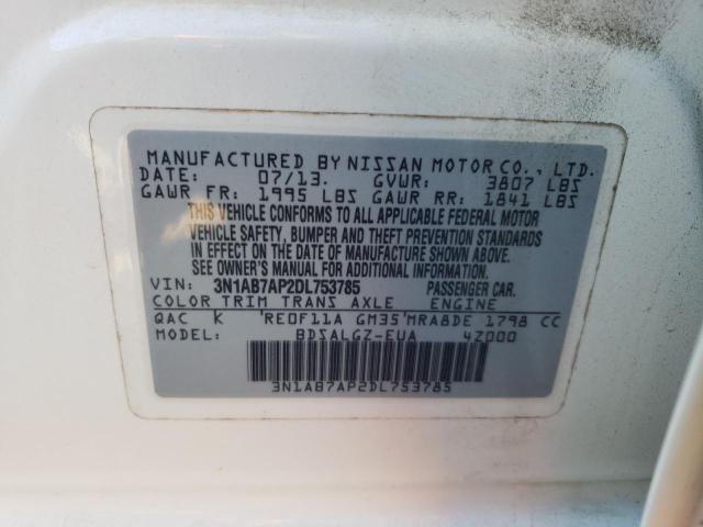 Photo 11 VIN: 3N1AB7AP2DL753785 - NISSAN SENTRA S 