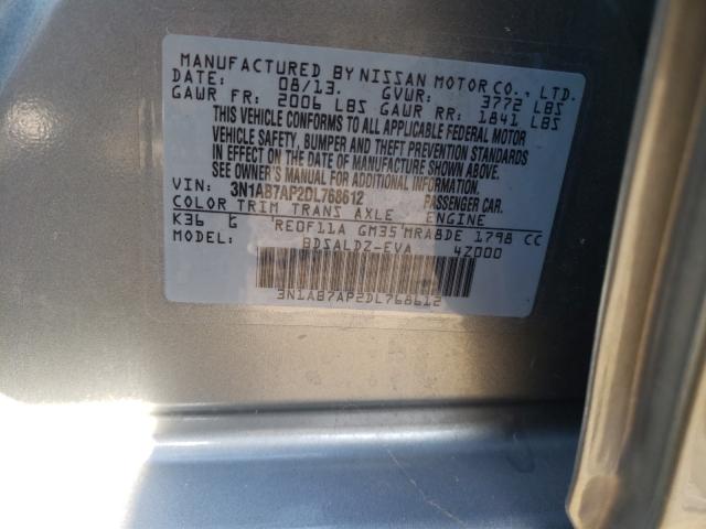 Photo 9 VIN: 3N1AB7AP2DL768612 - NISSAN SENTRA 