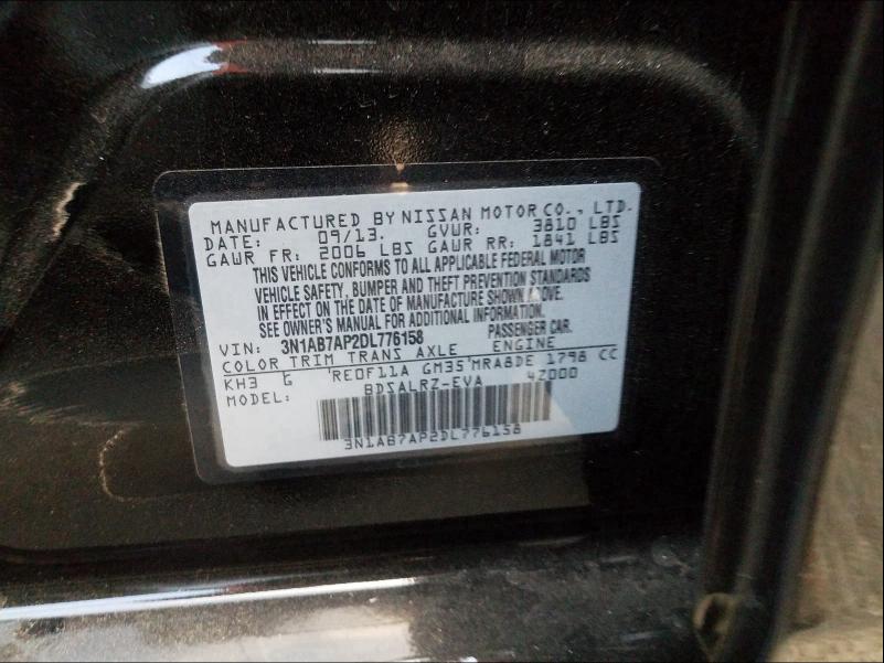 Photo 9 VIN: 3N1AB7AP2DL776158 - NISSAN SENTRA SR 