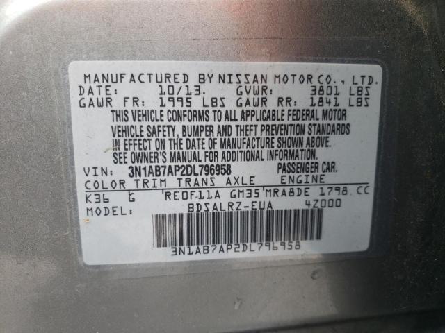 Photo 9 VIN: 3N1AB7AP2DL796958 - NISSAN SENTRA SR 