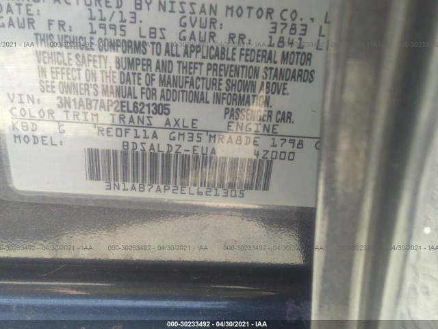 Photo 8 VIN: 3N1AB7AP2EL621305 - NISSAN SENTRA 