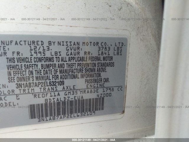 Photo 8 VIN: 3N1AB7AP2EL632109 - NISSAN SENTRA 