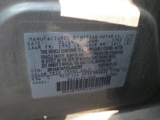 Photo 9 VIN: 3N1AB7AP2EL642297 - NISSAN SENTRA S 