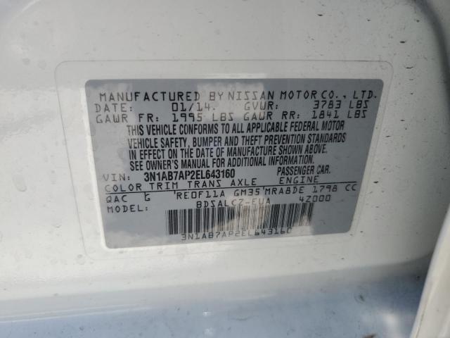 Photo 12 VIN: 3N1AB7AP2EL643160 - NISSAN SENTRA S 