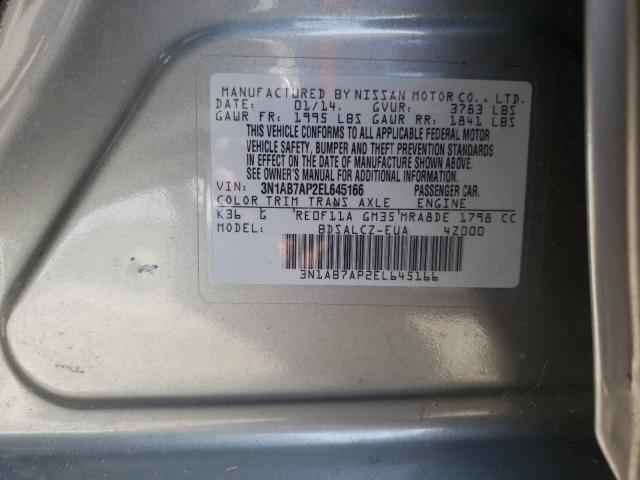 Photo 9 VIN: 3N1AB7AP2EL645166 - NISSAN SENTRA S 