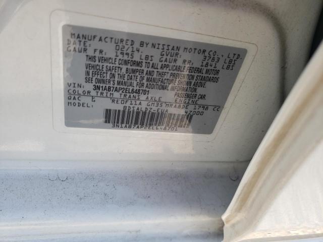 Photo 9 VIN: 3N1AB7AP2EL648701 - NISSAN SENTRA S 