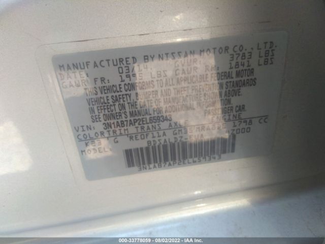 Photo 8 VIN: 3N1AB7AP2EL659343 - NISSAN SENTRA 