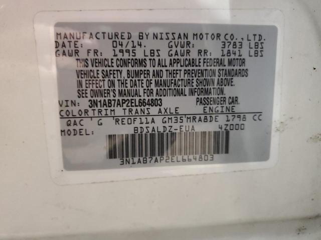 Photo 11 VIN: 3N1AB7AP2EL664803 - NISSAN SENTRA 