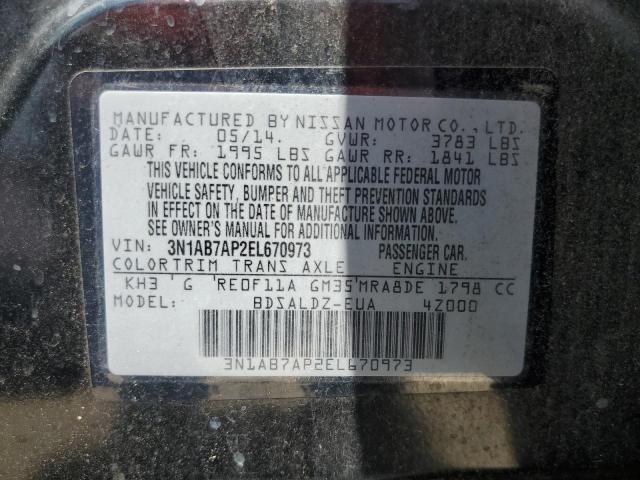 Photo 11 VIN: 3N1AB7AP2EL670973 - NISSAN SENTRA 