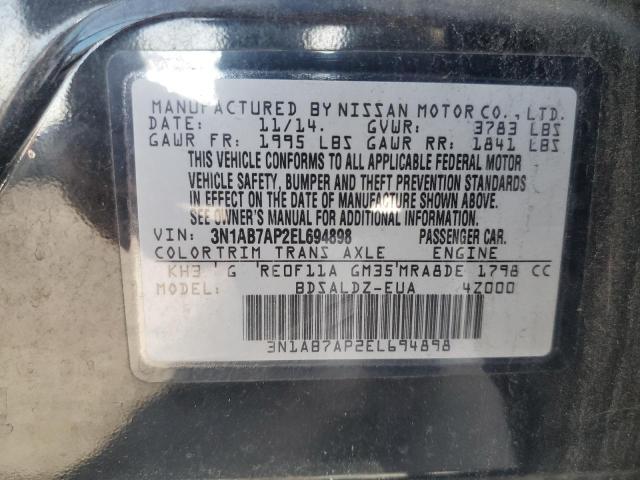 Photo 9 VIN: 3N1AB7AP2EL694898 - NISSAN SENTRA S 