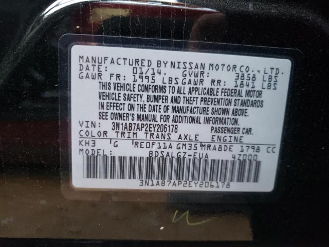 Photo 9 VIN: 3N1AB7AP2EY206178 - NISSAN SENTRA S 