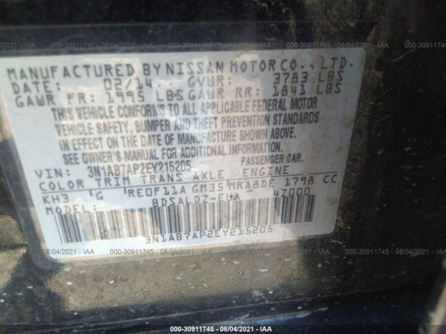 Photo 8 VIN: 3N1AB7AP2EY215205 - NISSAN SENTRA 